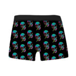 Smoking Vibrant Skull Retro 64 Bit Art 420 Marijuana Men's Boxers