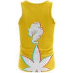 3D Five Fingered 420 Kush Weed Dope Marijuana Yellow Tank Top Back