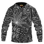 420 Blaze It One Love Marijuana Black And White Dope Hoodie