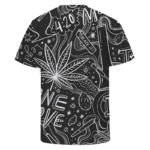 420 Blaze It One Love Marijuana Black And White Dope T-shirt