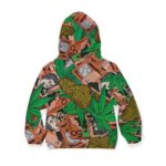 420 Marijuana Buds & Money Overall Print Dope Kids Hoodie