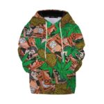 420 Marijuana Buds & Money Overall Print Dope Kids Hoodie