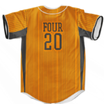 420 Marijuana Classic Style Orange Weed Baseball Jersey