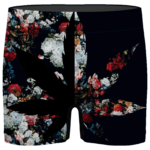 420 Marijuana Floral Painting Pattern Dope Weed Men's Underwear
