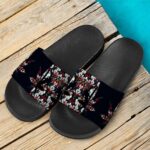 420 Marijuana Floral Painting Pattern Dope Weed Slide Sandals