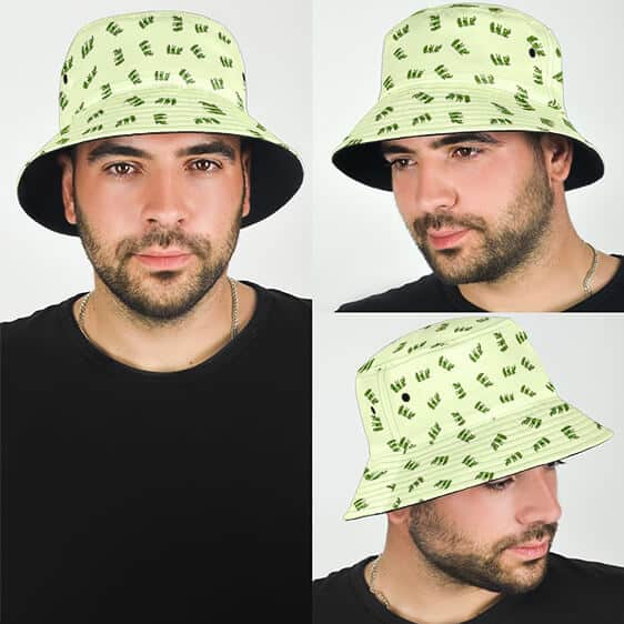 420 Marijuana Hand Sign Abstract Pattern Cool Bucket Hat