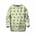 420 Marijuana Hand Signs Pattern Awesome Kids Sweatshirt