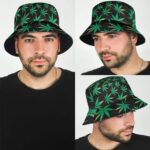 420 Marijuana Weed Leaf Pattern Awesome Bucket Hat