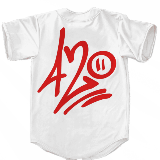 420 Percent Graffiti Minimalist Cannabis Baseball Jersey - Image 2