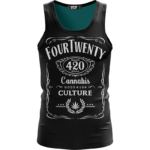 420 Wake And Bake Cannabis Kush Dope Black Simple Tank Top