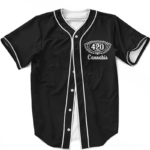 420 Wake And Bake Cannabis Kush Dope Cool Black Baseball Jersey