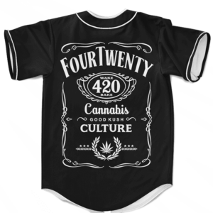 420 Wake And Bake Cannabis Kush Dope Cool Black Baseball Jersey