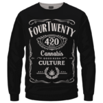 420 Wake And Bake Cannabis Kush Dope Cool Black Sweatshirt
