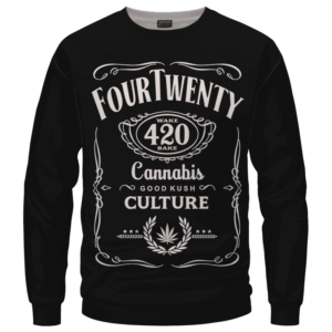 420 Wake And Bake Cannabis Kush Dope Cool Black Sweatshirt