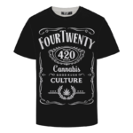 420 Wake And Bake Cannabis Kush Dope Cool Black T-shirt