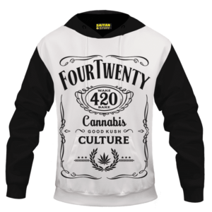 420 Wake And Bake Cannabis Kush Dope Cool White Hoodie