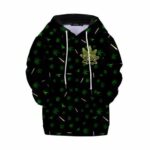 420 Weed Bong & Joint Pattern Design Kids Hoodie Jacket