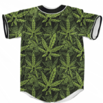 420 Weed Hemp Marijuana Pattern Awesome Baseball Jersey