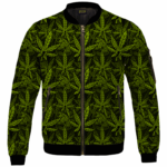 420 Weed Hemp Marijuana Pattern Awesome Bomber Jacket