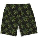 420 Weed Marijuana Doobie Kush Pattern Men's Beach Shorts