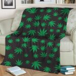 420 Weed Marijuana Doobie Kush Pattern Throw Blanket