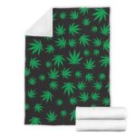 420 Weed Marijuana Doobie Kush Pattern Throw Blanket