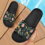 420 Weed Marijuana Doodle Pop Art Collage Dope Slide Footwear