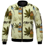 420 Weed Marijuana Dope CBD Minimalist Art Bomber Jacket