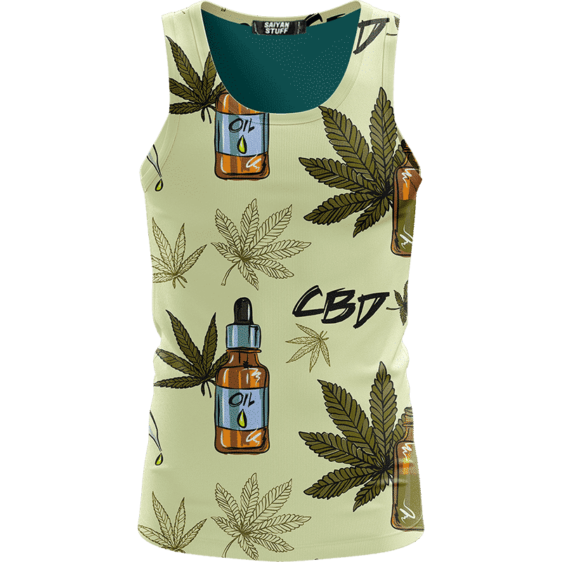 420 Weed Marijuana Dope CBD Minimalist Art Wonderful Tank Top