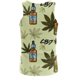 420 Weed Marijuana Dope CBD Minimalist Art Wonderful Tank Top - Back
