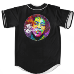 Abstract Jimi Hendrix Trippy Art Design 420 Weed Baseball Jersey