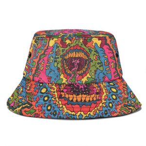 Abstract Melting Face Drip Artwork Epic Weed Bucket Hat
