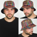 Abstract Melting Face Drip Artwork Epic Weed Bucket Hat