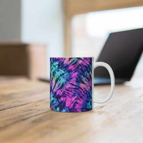 Abstract Purple Blue Tie Dye Style Dope Ceramic Coffee Mug