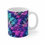 Abstract Purple Blue Tie Dye Style Dope Ceramic Coffee Mug