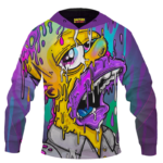 Acid LSD Homer Simpson Stoned Melted Artistic Hoodie