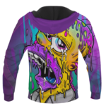 Acid LSD Homer Simpson Stoned Melted Artistic Hoodie - BACK