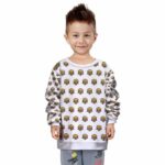 Adorable Rasta Man Chibi Cartoon Pattern Kids Sweatshirt
