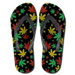 Adorable Rastafarian Colours Marijuana Pattern Slippers
