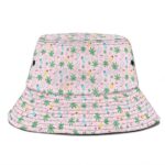 Adorable Weed Joint & Lighter Cartoon Art Pattern Bucket Hat