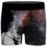 Albert Einstein Smoking Dope Galaxy 420 Marijuana Men's Boxers