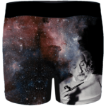 Albert Einstein Smoking Dope Galaxy 420 Marijuana Men's Boxers