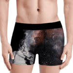 Albert Einstein Smoking Dope Galaxy 420 Marijuana Men's Boxers
