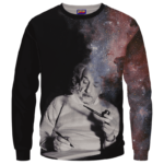Albert Einstein Smoking Dope Galaxy 420 Marijuana Sweatshirt