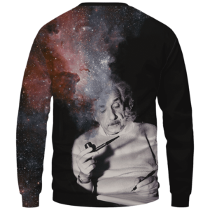 Albert Einstein Smoking Dope Galaxy 420 Marijuana Sweatshirt