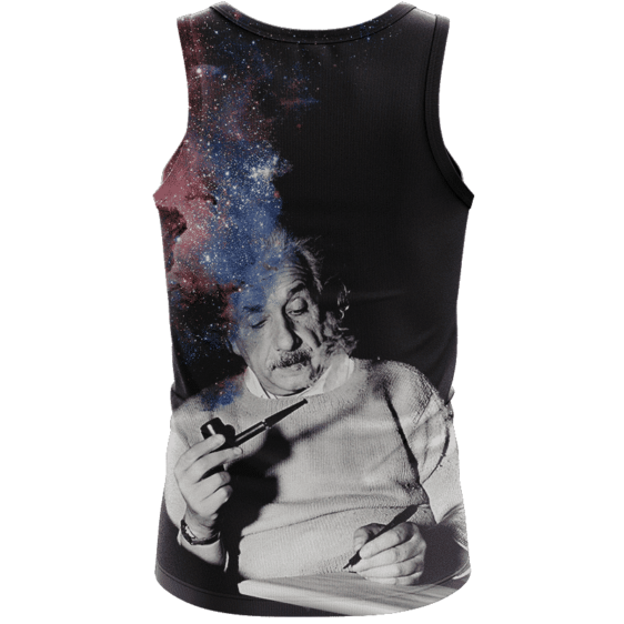 Albert Einstein Smoking Dope Galaxy 420 Marijuana Tank Top Back