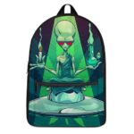 Alien Monk with Blunt and Bong Most Dopest Coolest Backpack