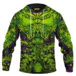 All Over Marijuana Trippy Dope Art Design 420 Weed Adult Hoodie