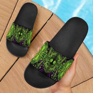 All Over Print Trippy Marijuana Design 420 Weed Slide Slippers
