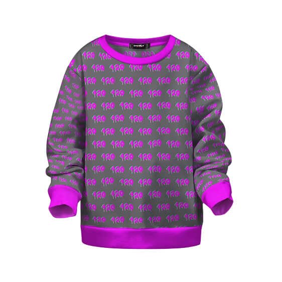 Amazing 420 Drip Art Neon Pattern Purple Kids Sweatshirt